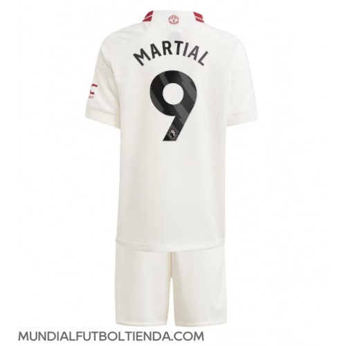 Camiseta Manchester United Anthony Martial #9 Tercera Equipación Replica 2023-24 para niños mangas cortas (+ Pantalones cortos)